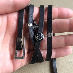 Leather wrap bracelet